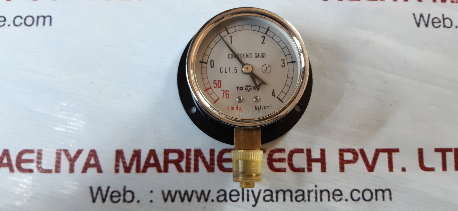 Toako cl 1.5 compound gauge 0 to 5 kgf/cm2