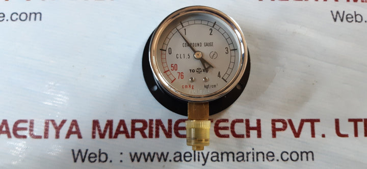 Toako cl 1.5 compound gauge 0 to 5 kgf/cm2