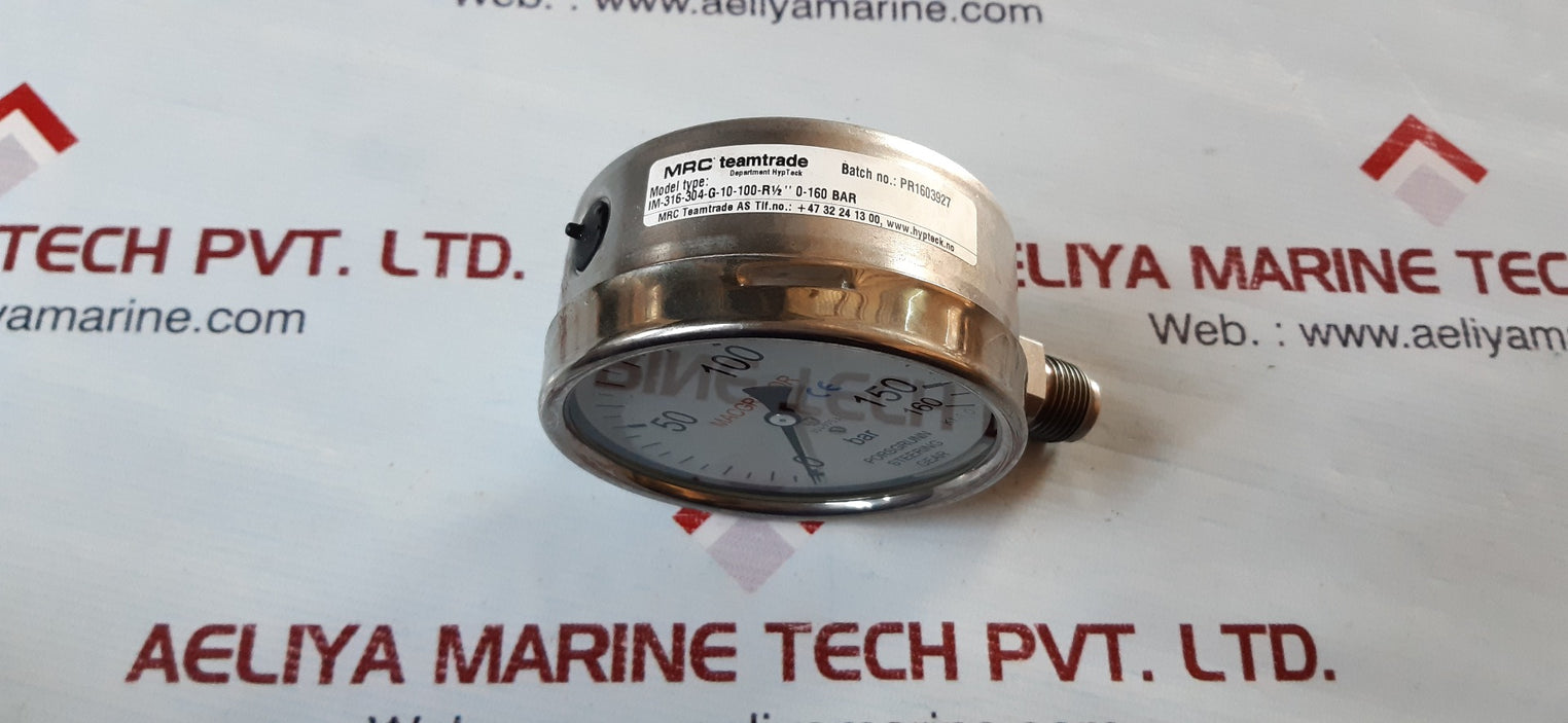 Macgregor kl.1,0 bar gauge 0 to 160 bar