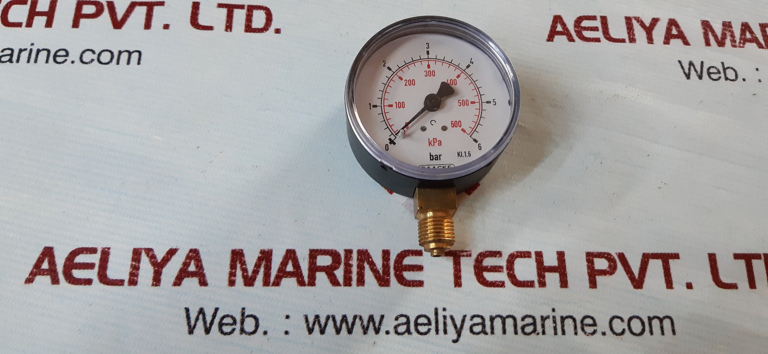 Saacke kl.1,6 pressure gauge 0-6 bar, 0-600kpa