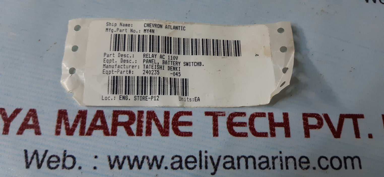 Omron my4n relay 100/110vac