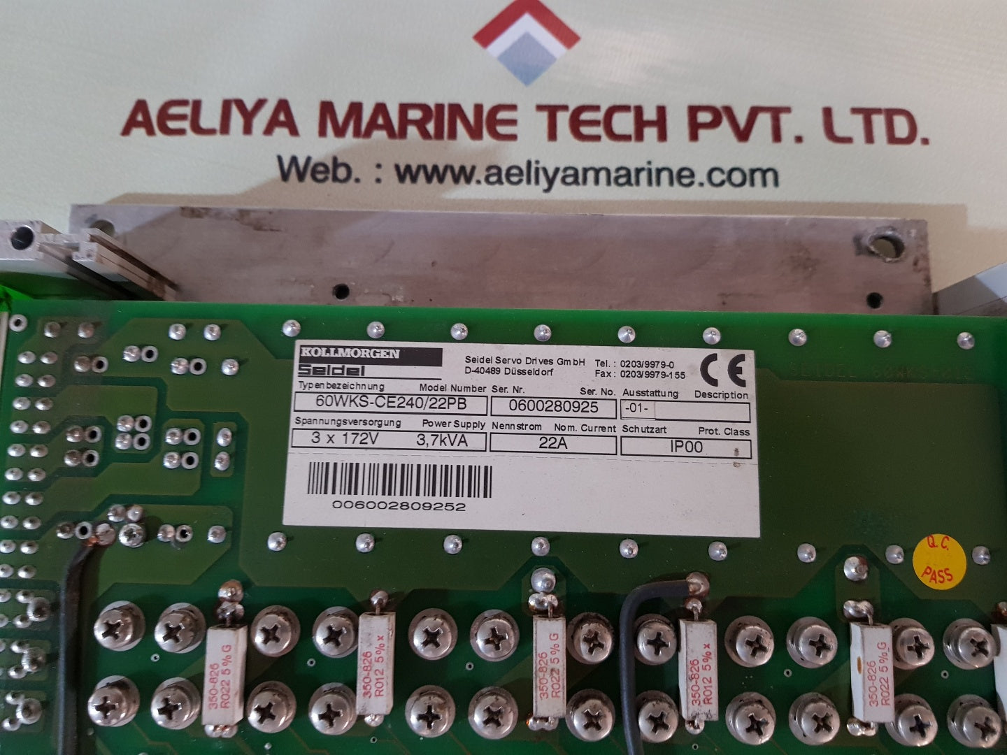 Kollmorgen seidel 60wks ce240/22pb servo drive control