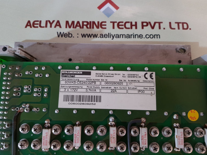 Kollmorgen seidel 60wks ce240/22pb servo drive control