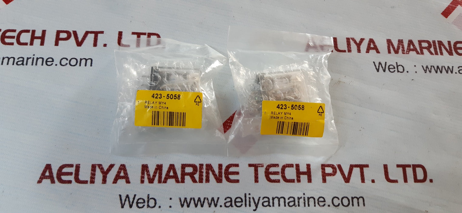 Lot Of 4X Omron My4N 100/110 Vac Relay 5A 240Vac Coil-5A 28Vdc