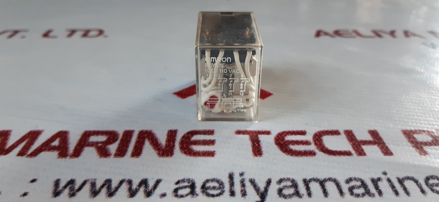 Lot Of 4X Omron My4N 100/110 Vac Relay 5A 240Vac Coil-5A 28Vdc