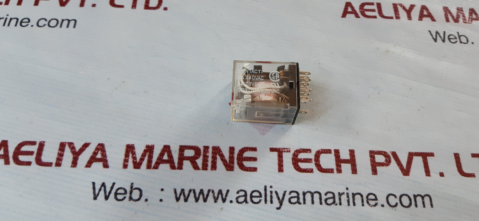 Lot of 2x Omron my4n 200/220 vac relay 5a 240v