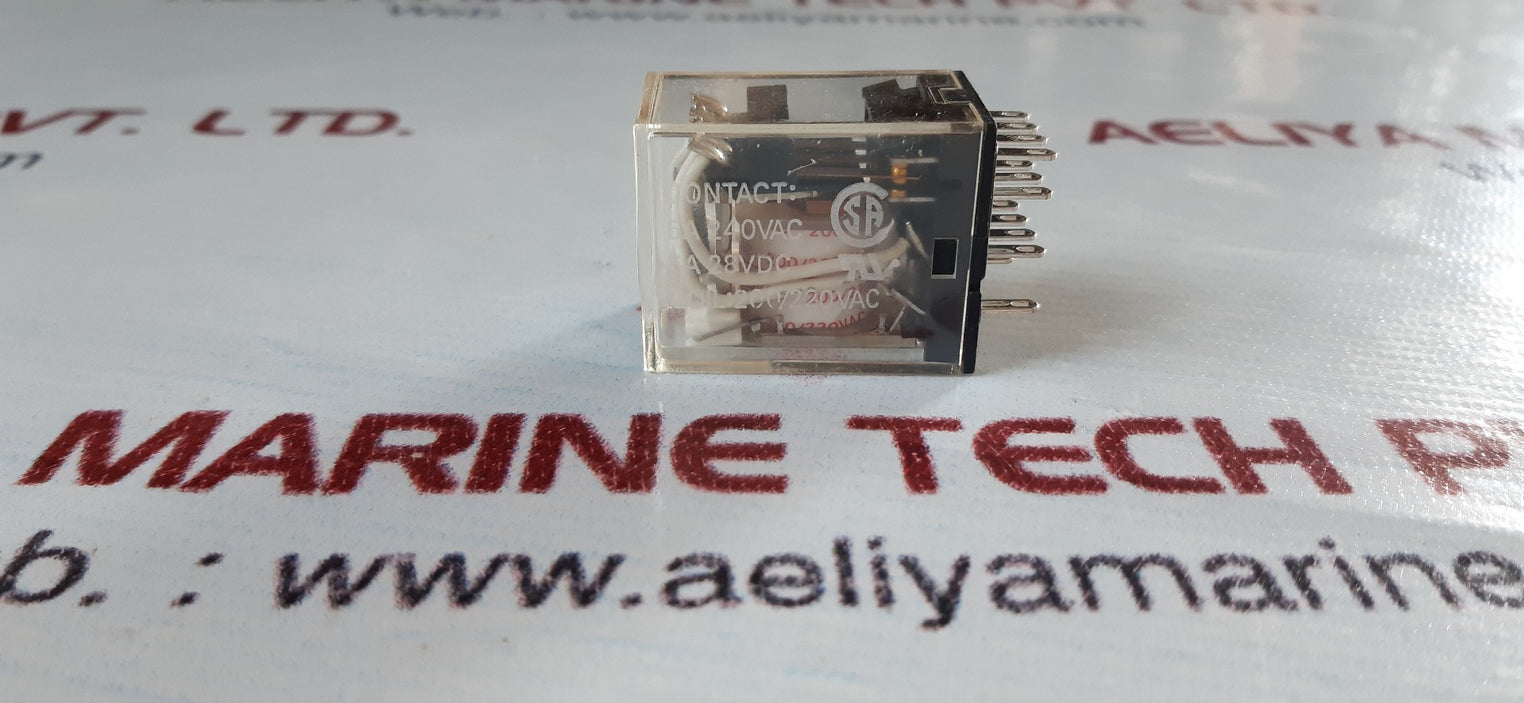 Lot of 2x Omron my4n 200/220 vac relay 5a 240v