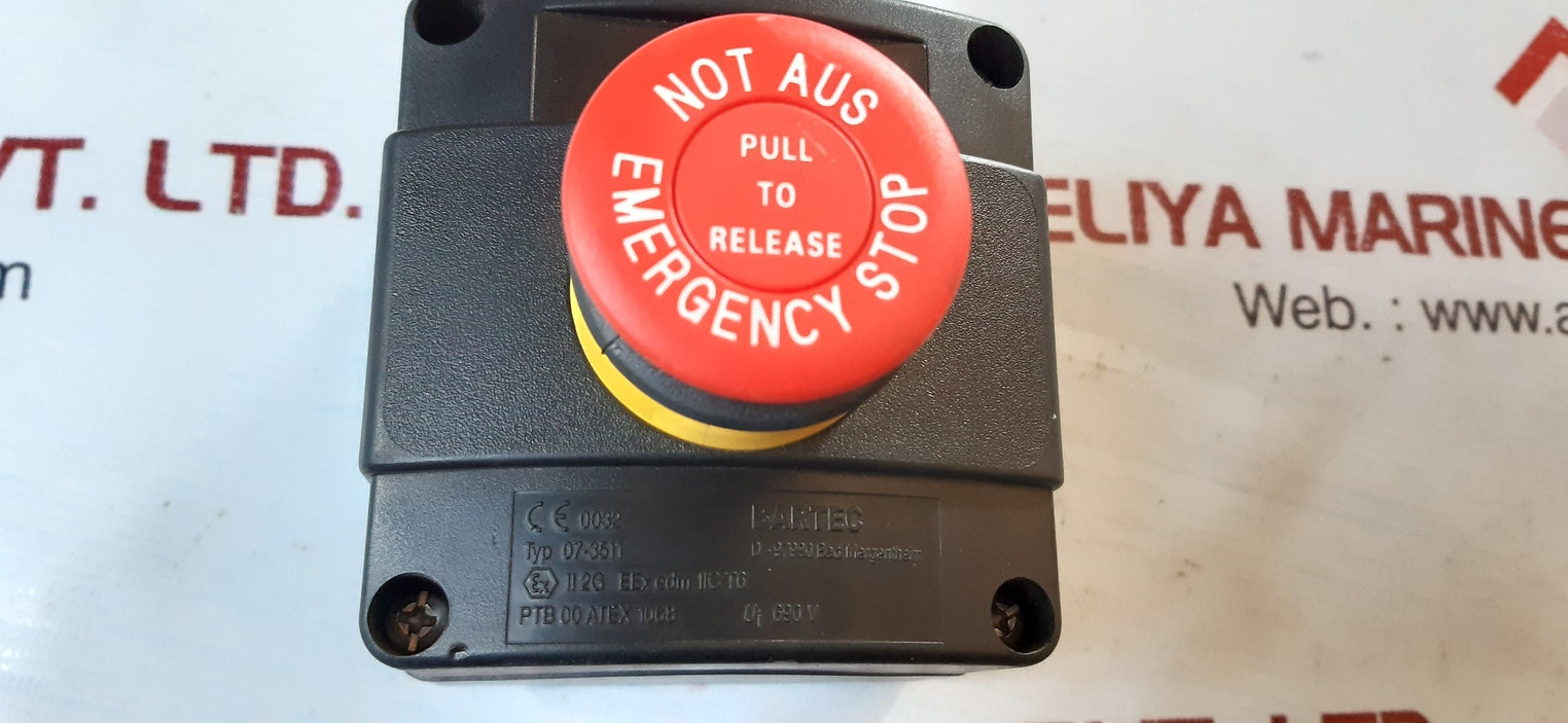 Bartec 07-3511 pushbutton control station switch