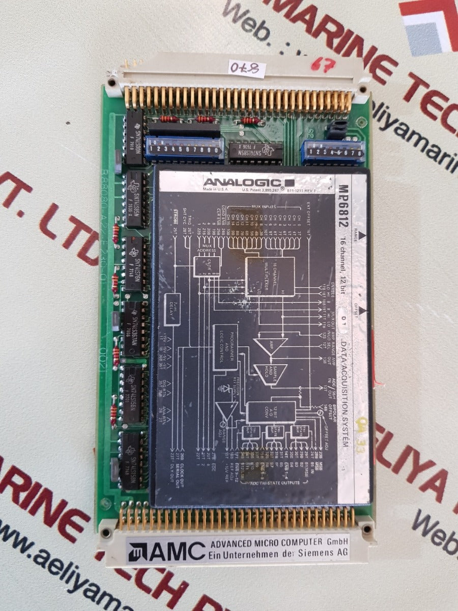 AMC c61451-a89-c11-3 module with analogic mp6812 data acquisition system