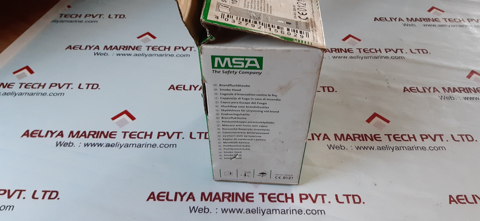 Msa 10064644 emergency escape hood,pvc,universal