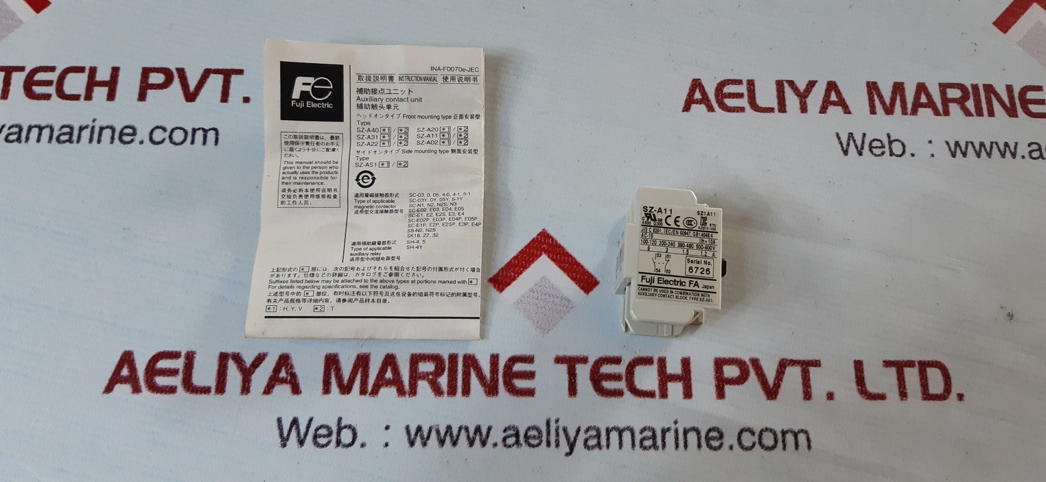 Lot of 5x fuji electric sz-a11 auxiliary contact block