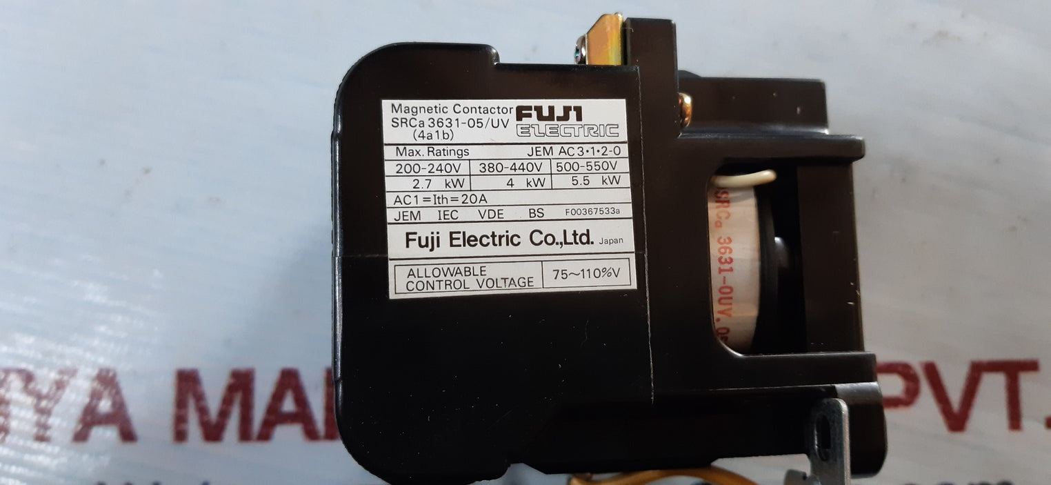 Fuji electric srca 3631-05/uv (4a 1b) magnetic contactor jem ac 3.1.2-0