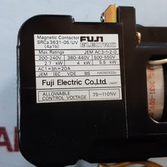 Fuji electric srca 3631-05/uv (4a 1b) magnetic contactor jem ac 3.1.2-0