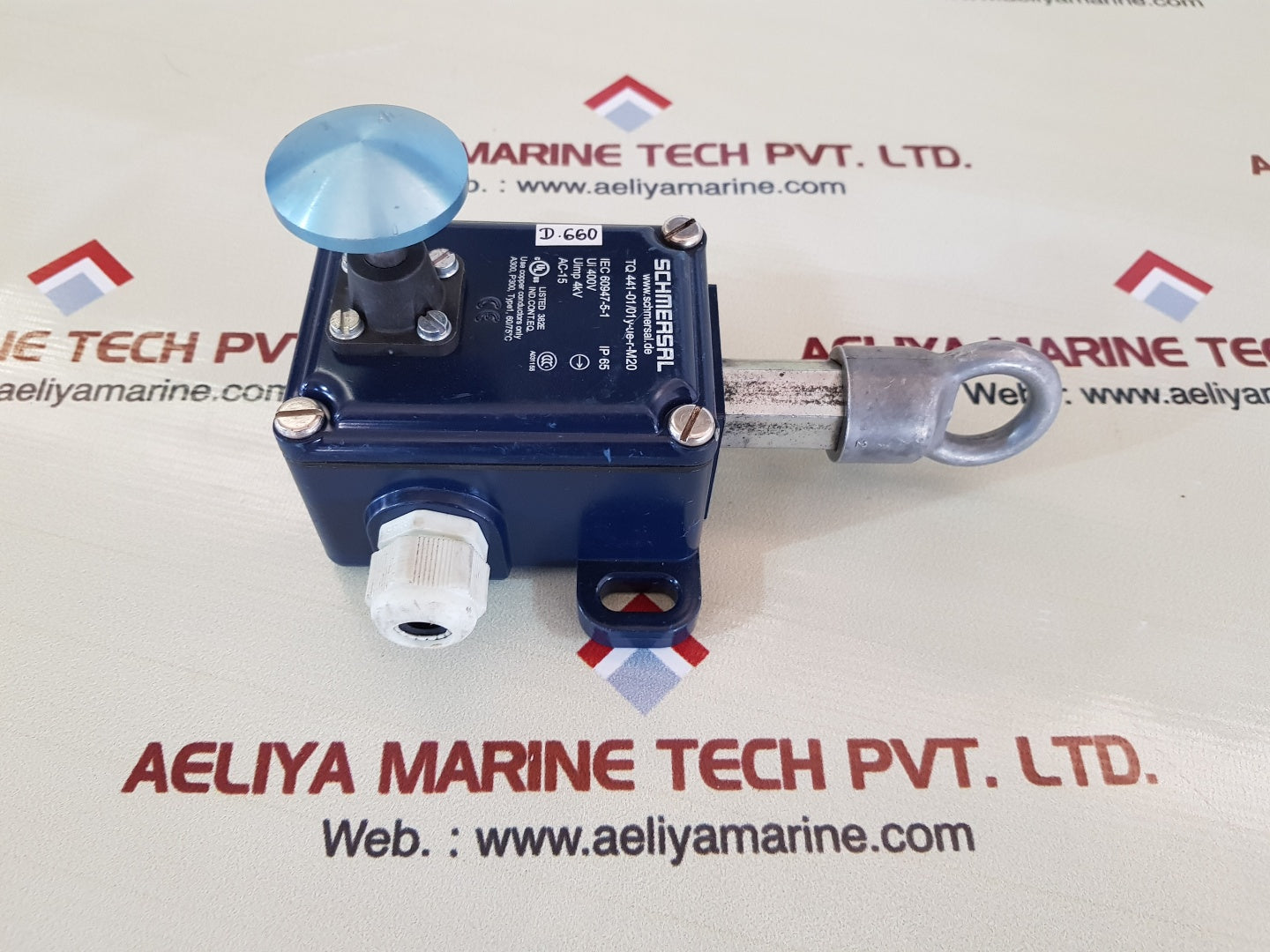 Schmersal tq 441-01/01y-ue-r-m20 pull wire switch