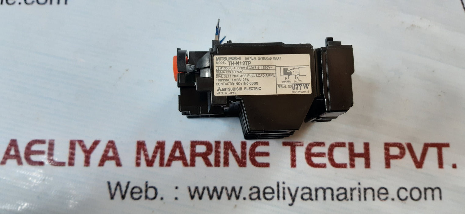 Mitsubishi th-n12tp thermal overload relay