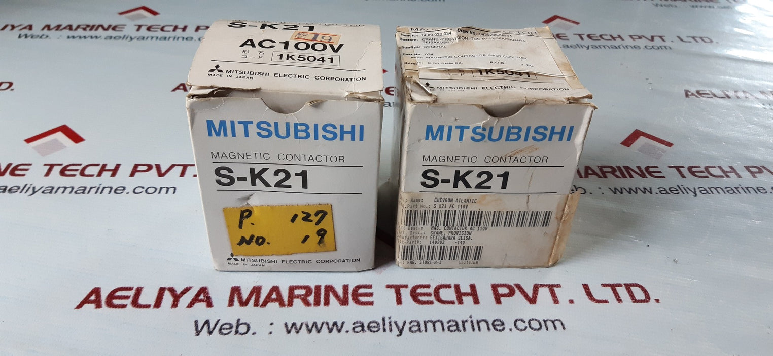 Mitsubishi s-k21 magnetic contactor ac110v
