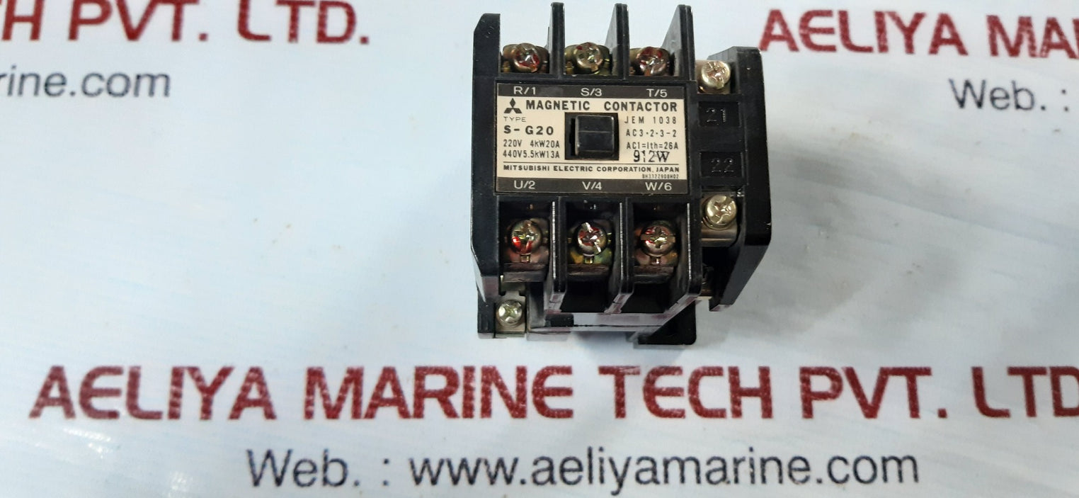Mitsubishi s-g20 jem 1038 magnetic contactor