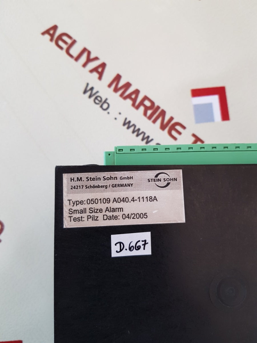Stein sohn 050109 a040.4-1118a alarm system