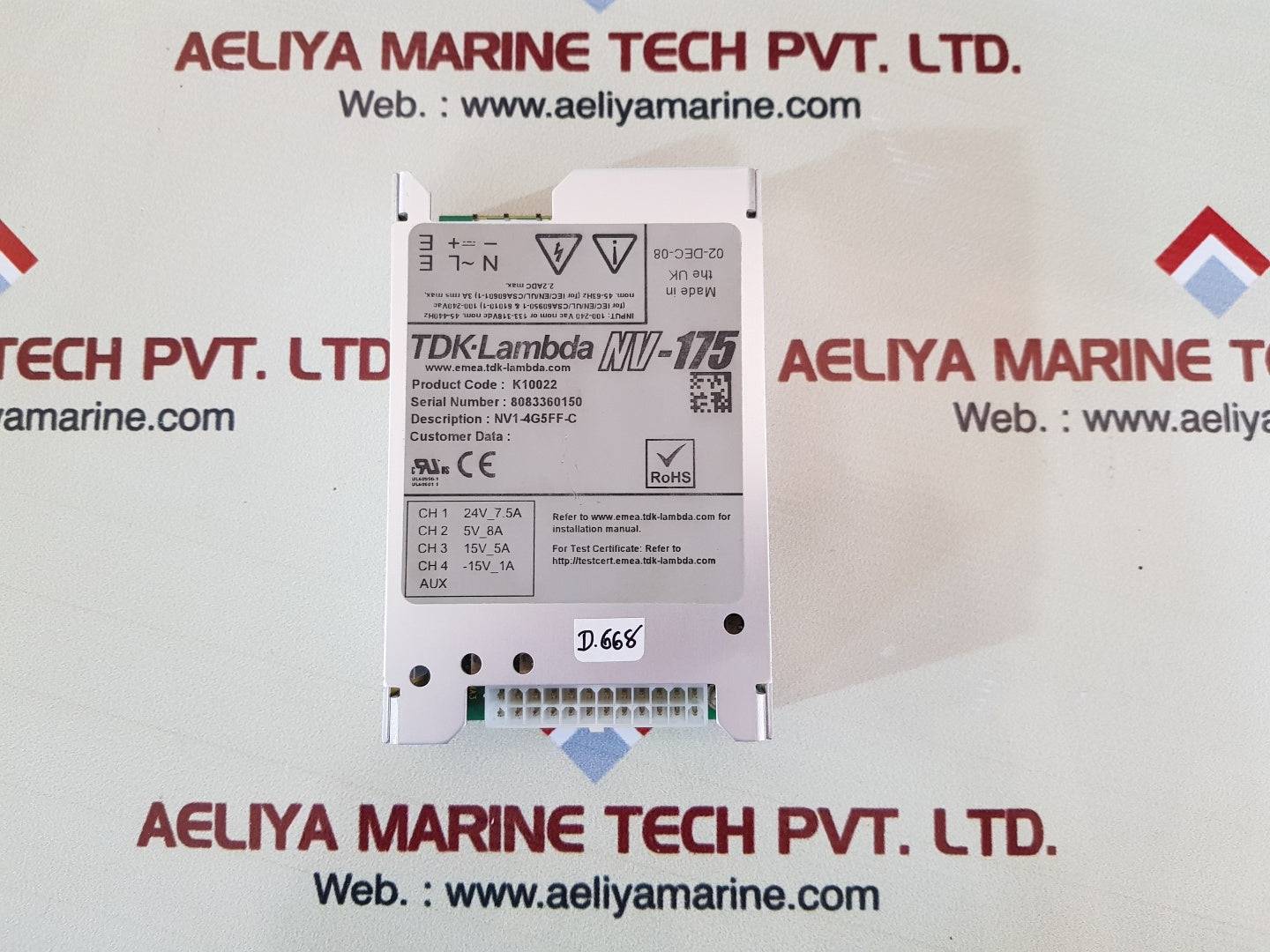 Tdk lambda nv 175 power supply nv1 4g5ff-c