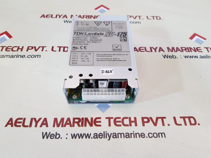 Tdk lambda nv 175 power supply nv1 4g5ff-c