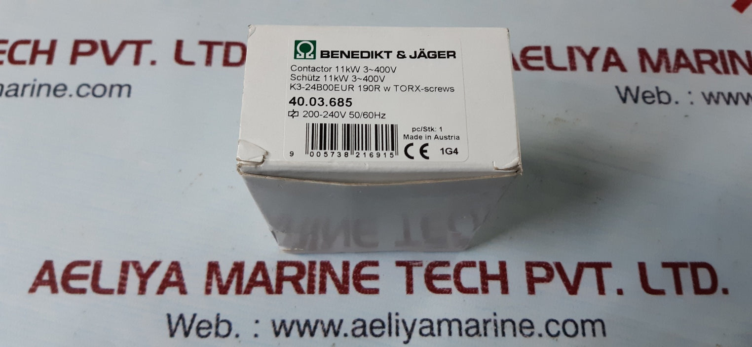 Benedikt & jager k3-24b00 contactor 40.03.685