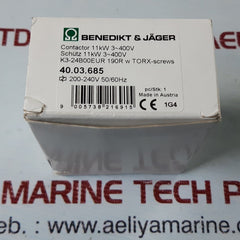 Benedikt & jager k3-24b00 contactor 40.03.685