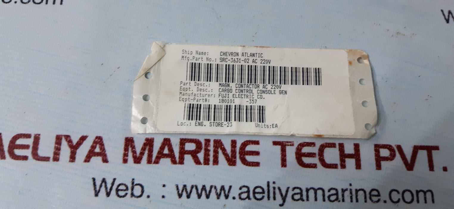 Fuji electric src3631-02/x(3a1b) magnetic contactor 200/220v 50/60hz