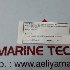 Japan Resistor 50W, 500Ohm Rheostat