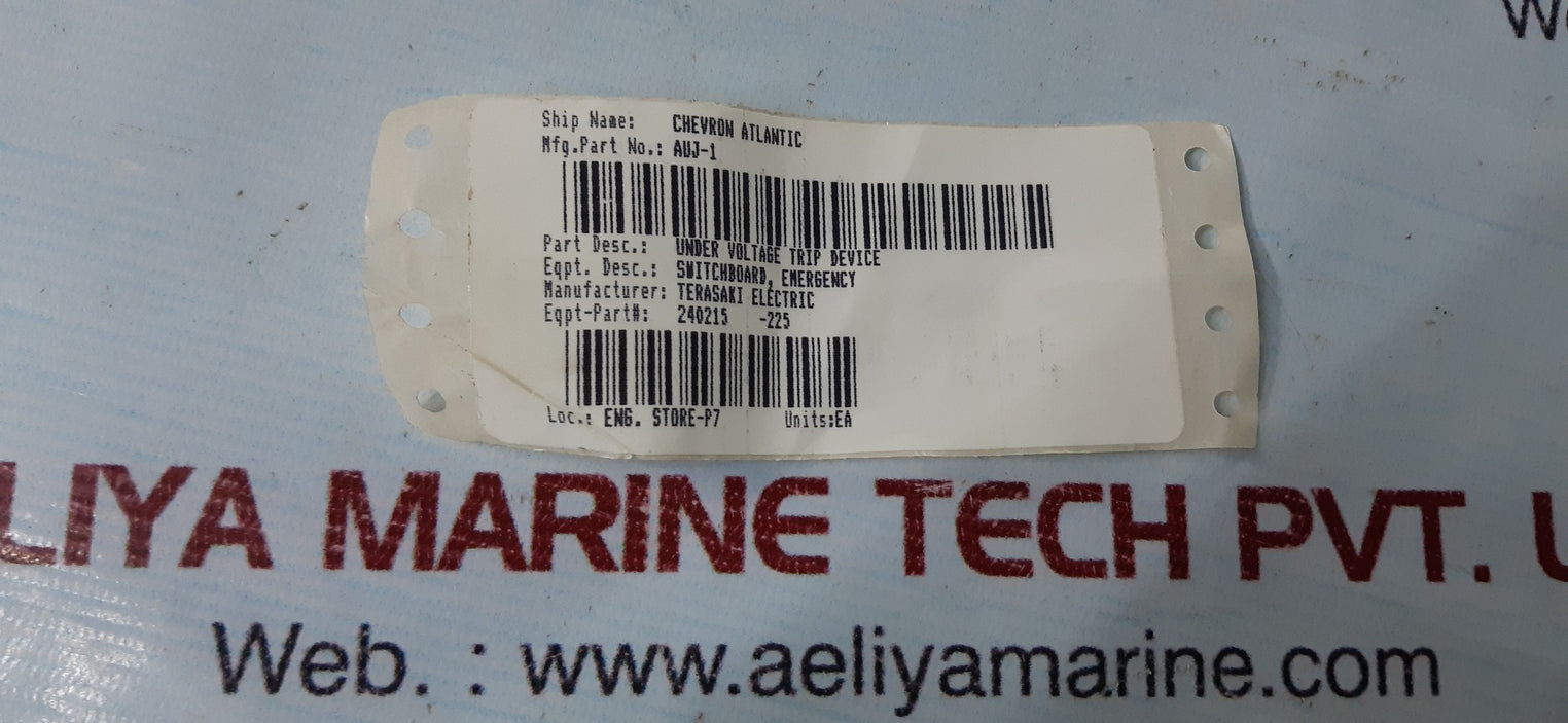 Terasaki electric auj-1 under voltage trip device