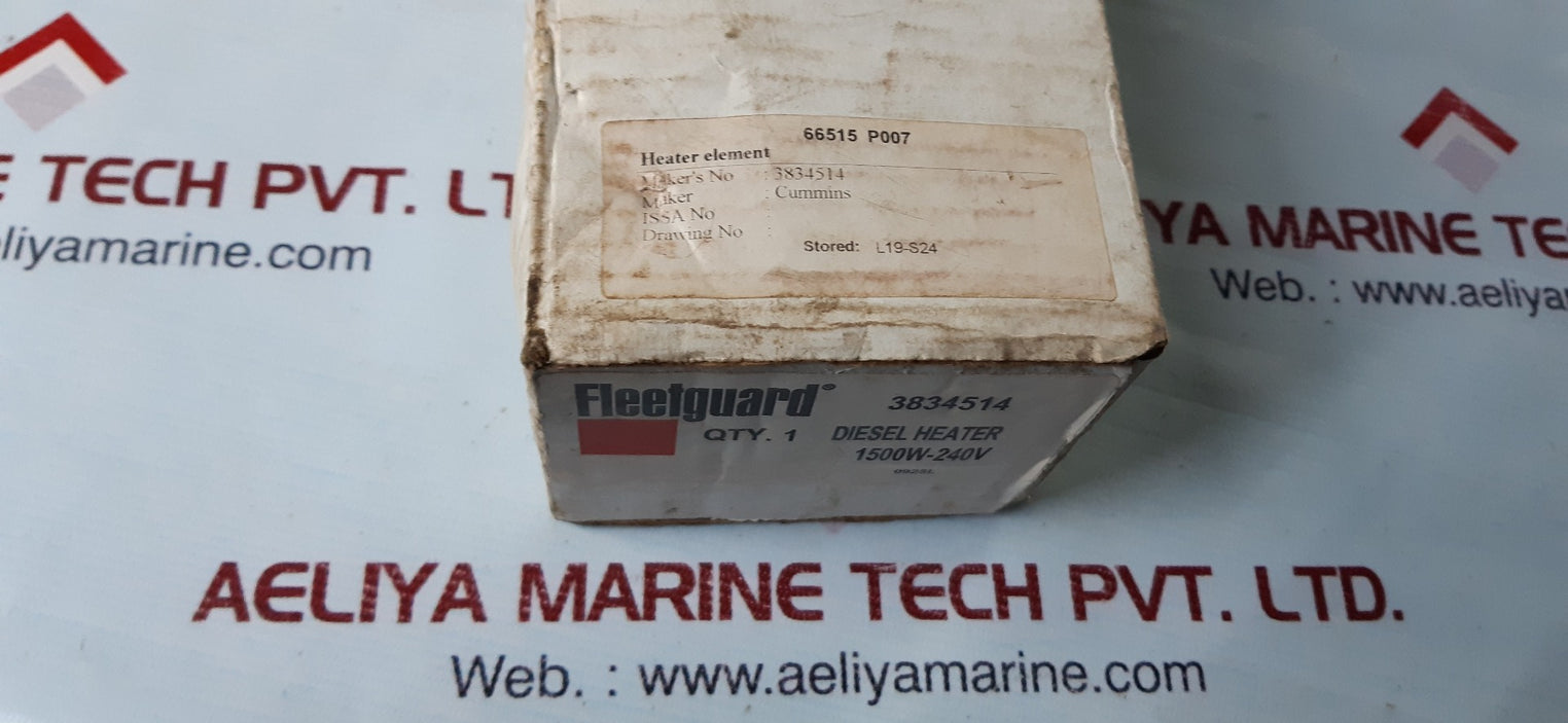 Fleetguard 3834514 diesel heater 1500w-240v