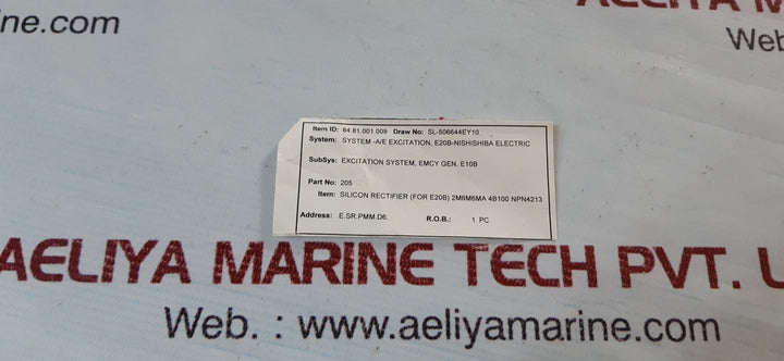 Nihon inter electronics 2m6m6ma4b100 f1-85275 module