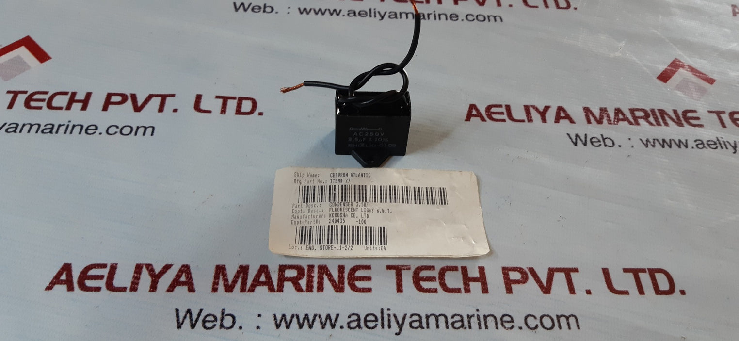 lot of 5x Kokosha shizuki 3.5uf capacitor