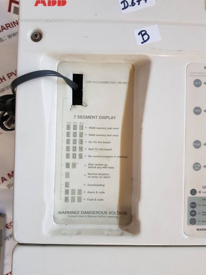 Asea brown boveri control panel