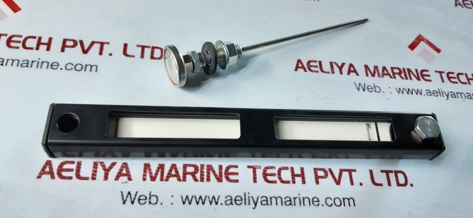 Stauff 254 mm oil level gauge w/thermometer