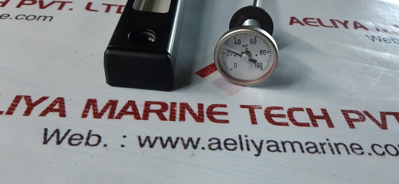 Stauff 254 mm oil level gauge w/thermometer