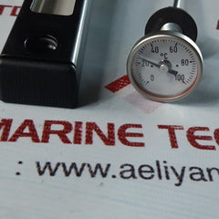 Stauff 254 mm oil level gauge w/thermometer
