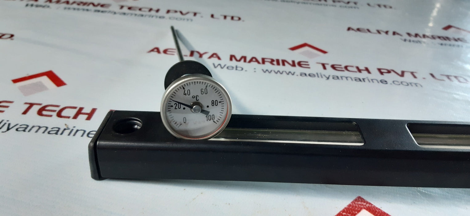 Stauff 254 mm oil level gauge w/thermometer