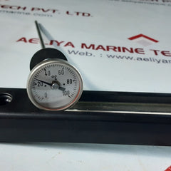 Stauff 254 mm oil level gauge w/thermometer