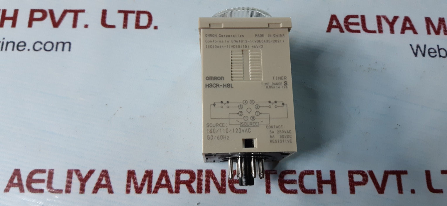 Omron h3cr-h8l timer 100/110/120vac
