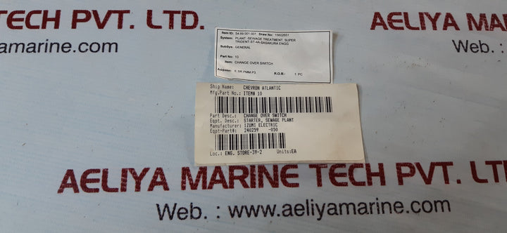 Izumi 41-10570 selector switch