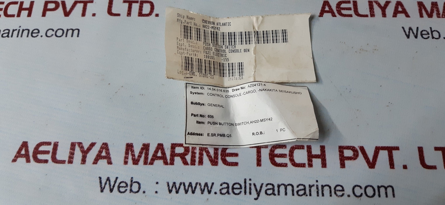 Fuji electric ah22 push button switch ac 250v 6a