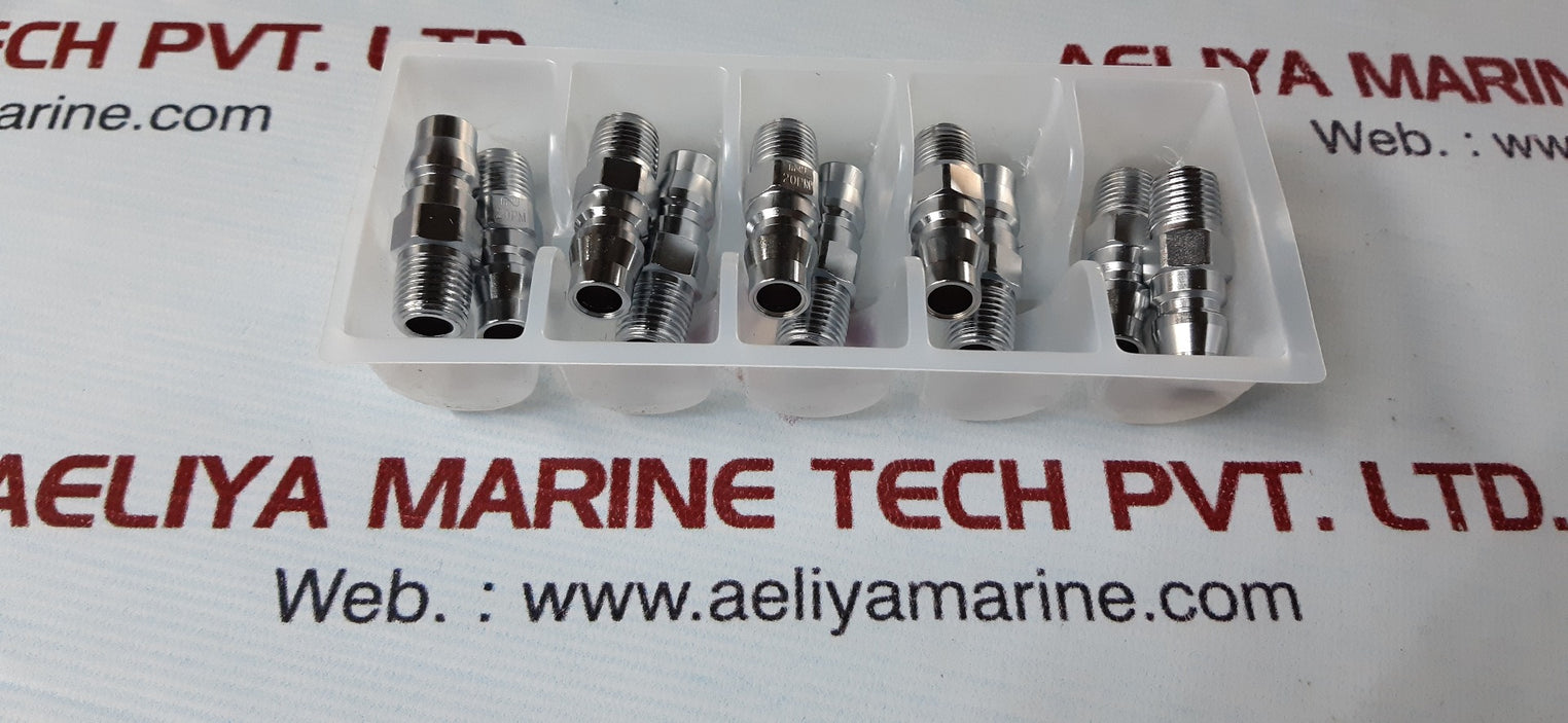 Lot of 5X Nitto kohki hi cupla 20 pm quick connect pneumatic coupler plug