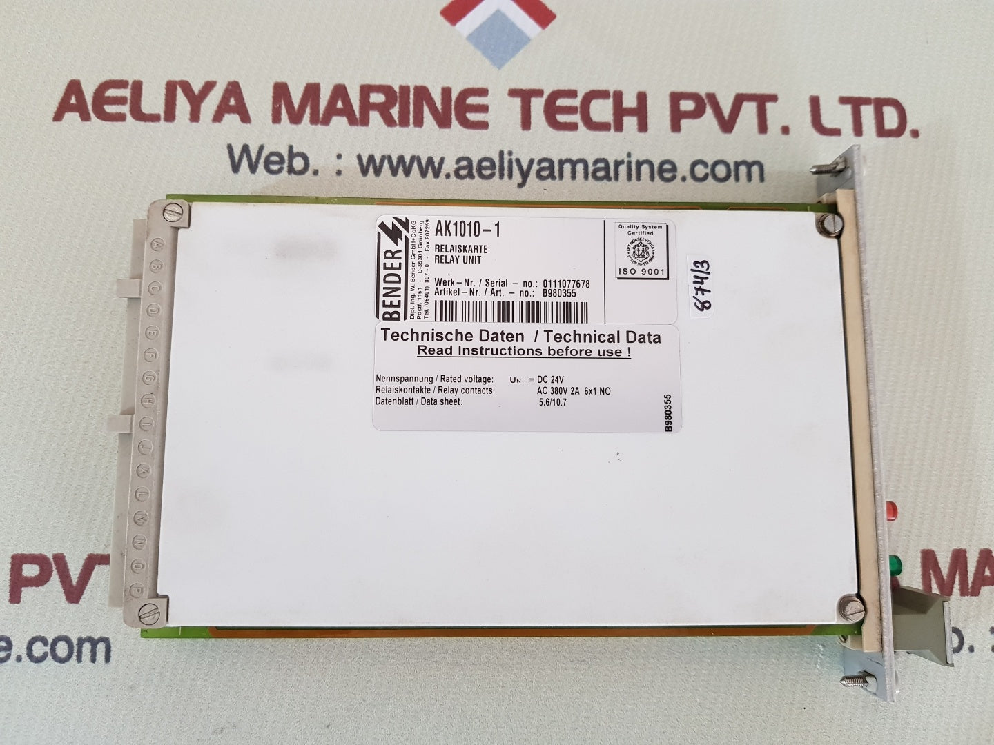 Bender ak1010-1 relay board