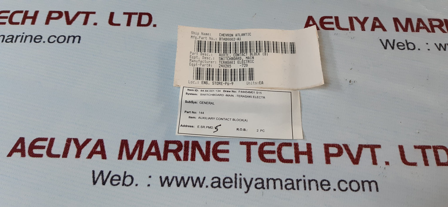 Terasaki Electric Btad0002-a1 Switch Board-main Set