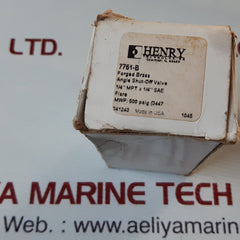 Henry 7761-b angle shut off valve