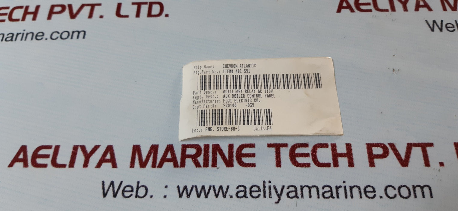 Fuji electric srca50-3f/x 4a4b auxiliary relay 100/100-110v 50/60hz coil