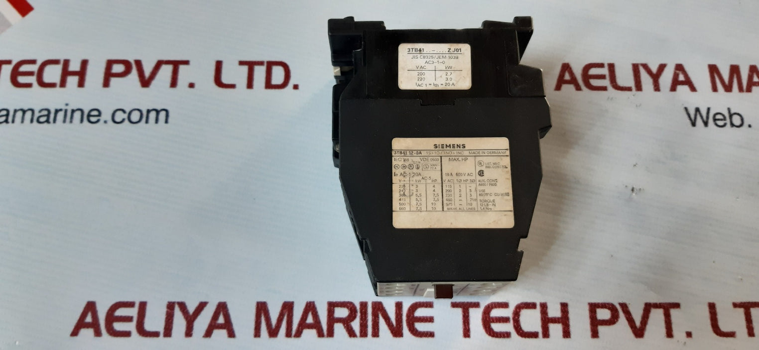 Siemens 11e 3tb41 magnetic contactor control relay