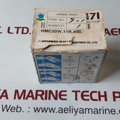 Hyundai hmc20 w11 magnetic contactor 400/400...440v 50/60hz