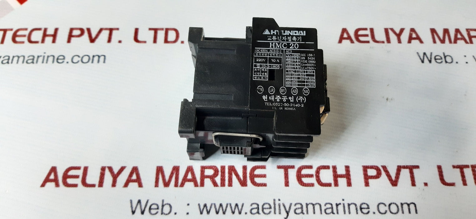 Hyundai hmc20 w11 magnetic contactor 400/400...440v 50/60hz