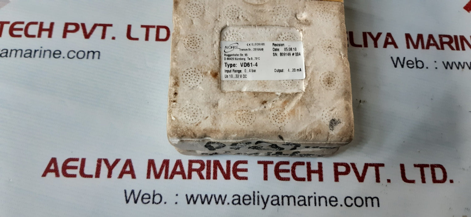 Noris vd61-4 pressure transmitter 17bar